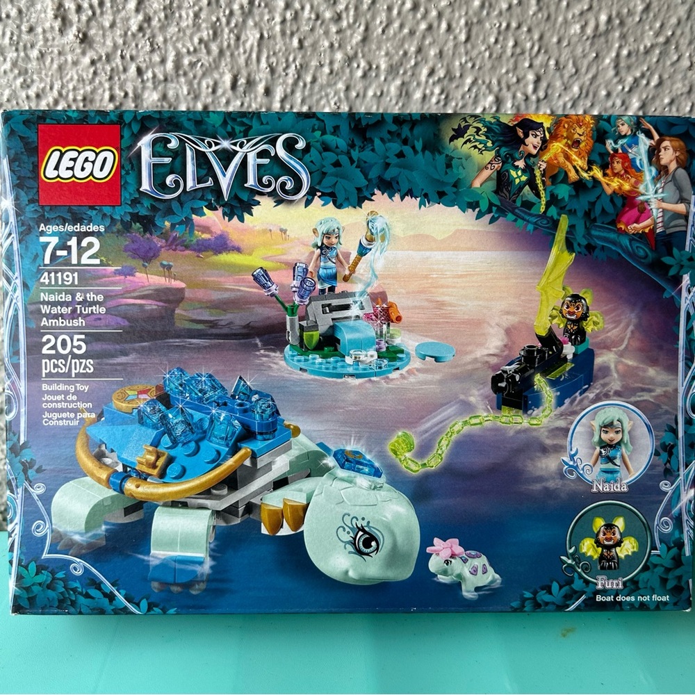 LEGO Elves 41191 Naida & The Water Turtle Ambush NIB Retired set 205 Pieces